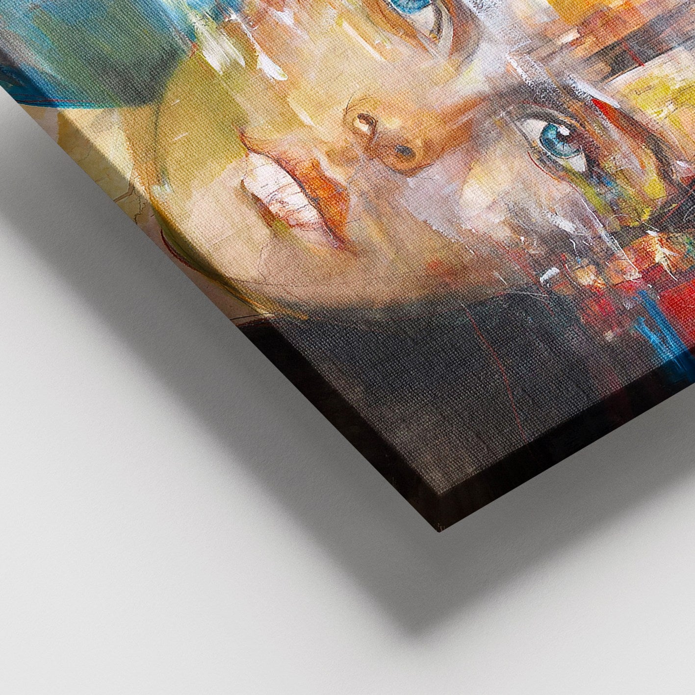 Quadro em Tela Decorativo Multicolor 100 x 140 cm com Moldura de Madeira (3–4 cm) – 100% Canvas