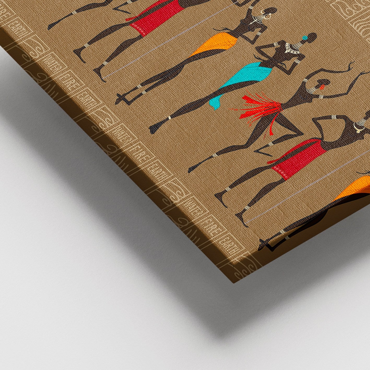 Quadro em Tela Decorativa Multicolor 100x140 cm com Moldura de Madeira (3–4 cm) – 100% Tela | Ref. 205DNT1418