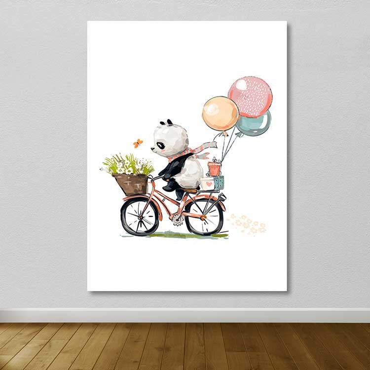 Tela Decorativa Multicor em Canvas 100x140 cm com Moldura de Madeira (3–4 cm)