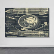 Quadro em Tela Decorativa Multicolor 100x140 cm com Moldura de Madeira (3-4 cm) – 100% Canvas