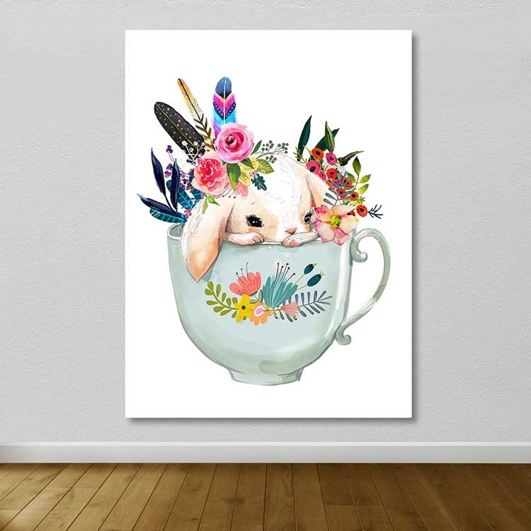 Quadro em Tela Decorativa Multicolor 100x140 cm, 100% Canvas, Moldura de Madeira 3–4 cm