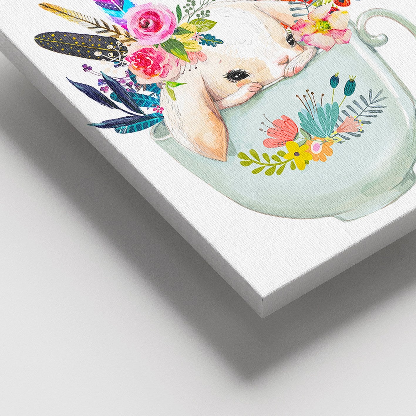 Quadro em Tela Decorativa Multicolor 100x140 cm, 100% Canvas, Moldura de Madeira 3–4 cm