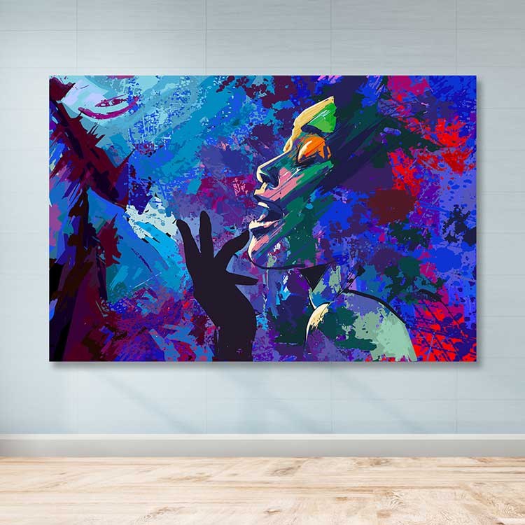 Tela Decorativa Multicolor 100x140 cm – Canvas 100% com Moldura de Madeira (3–4 cm)