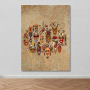 Tela Decorativa Multicolor 100x140 cm em 100% Canvas com Moldura de Madeira (3–4 cm) - DEV02435100140