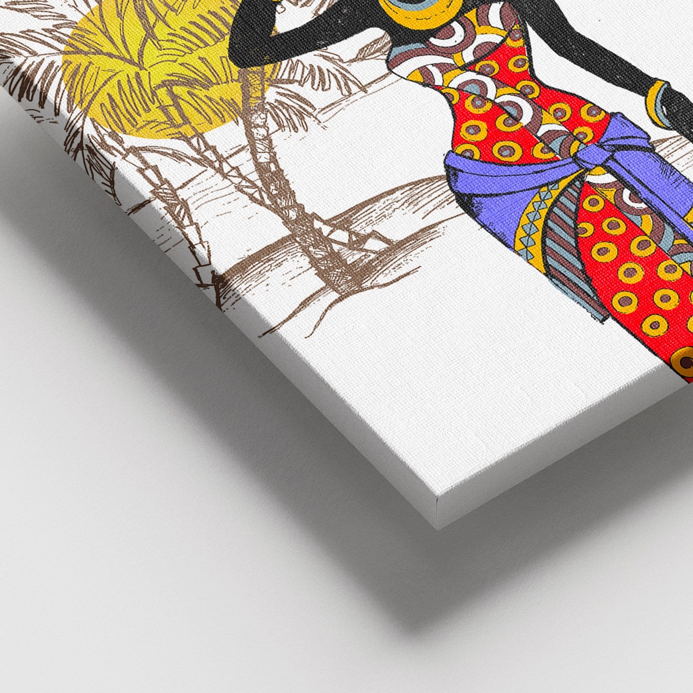 Tela Decorativa Multicolor 100x140 cm – 100% Canvas com Moldura de Madeira (3–4 cm)