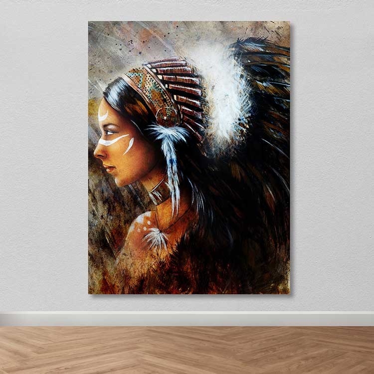 Tela Decorativa em Canvas Multicolor, Moldura de Madeira (3–4 cm), 100x140 cm