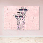 Quadro em Tela Decorativo Multicolor 100x140 cm com Moldura de Madeira (3–4 cm)