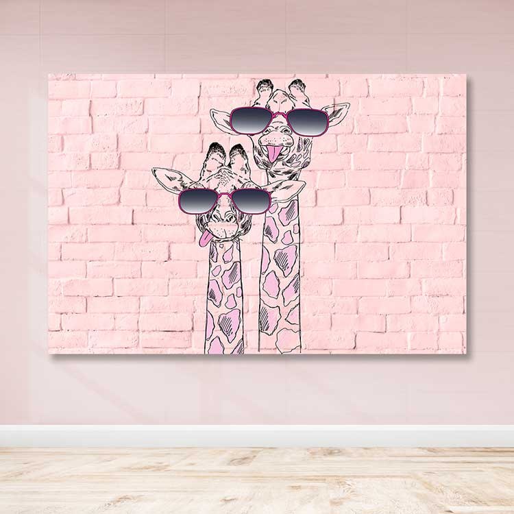 Quadro em Tela Decorativo Multicolor 100x140 cm com Moldura de Madeira (3–4 cm)