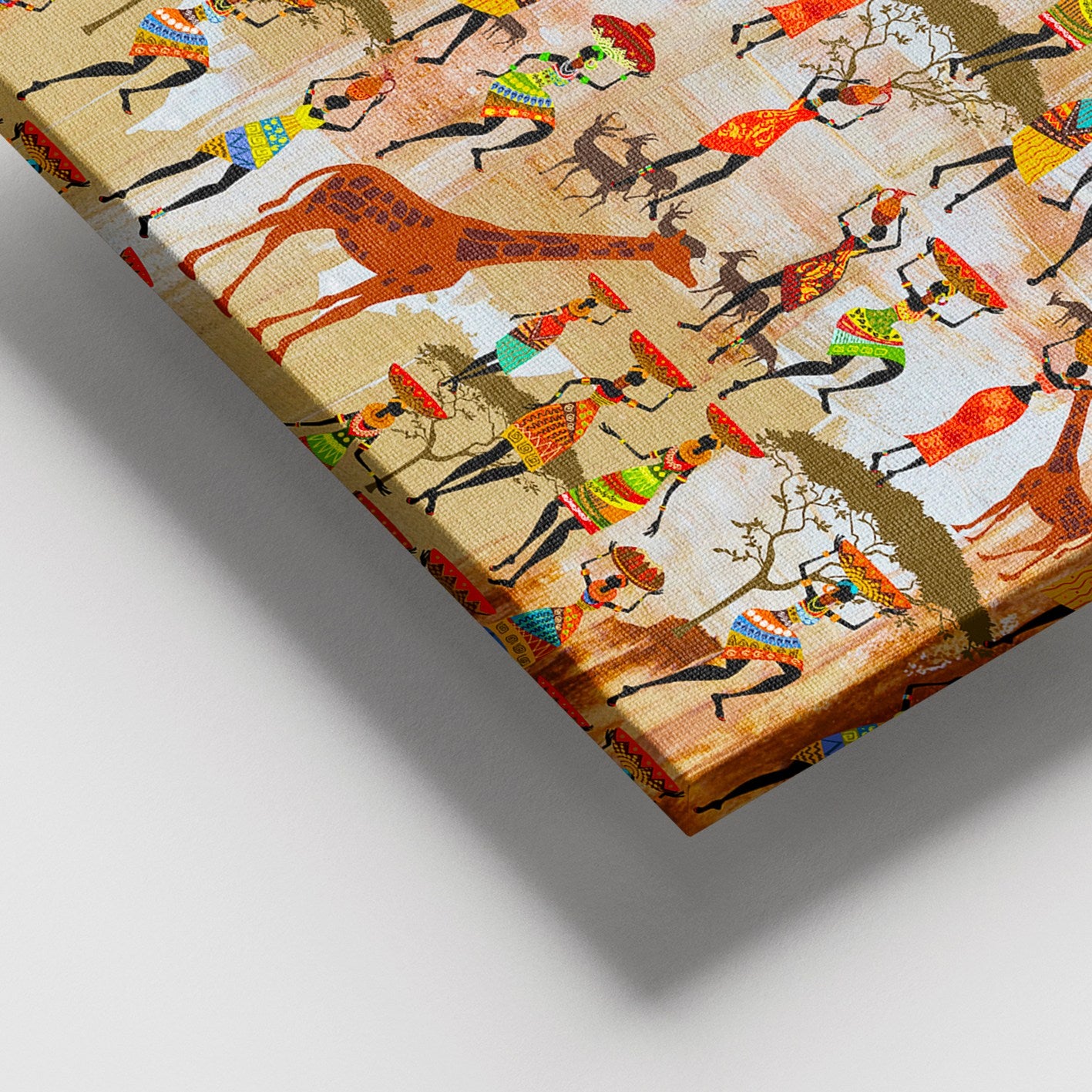 Pintura em Tela Decorativa Multicolor 100x140 cm – 100% Tela, Moldura de Madeira (3–4 cm)