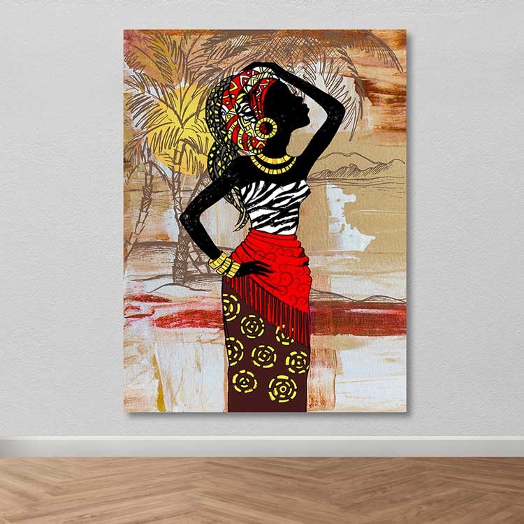 Quadro Decorativo em Tela (100% Canvas) com Moldura de Madeira 3–4 cm, 100x140 cm – Multicolor