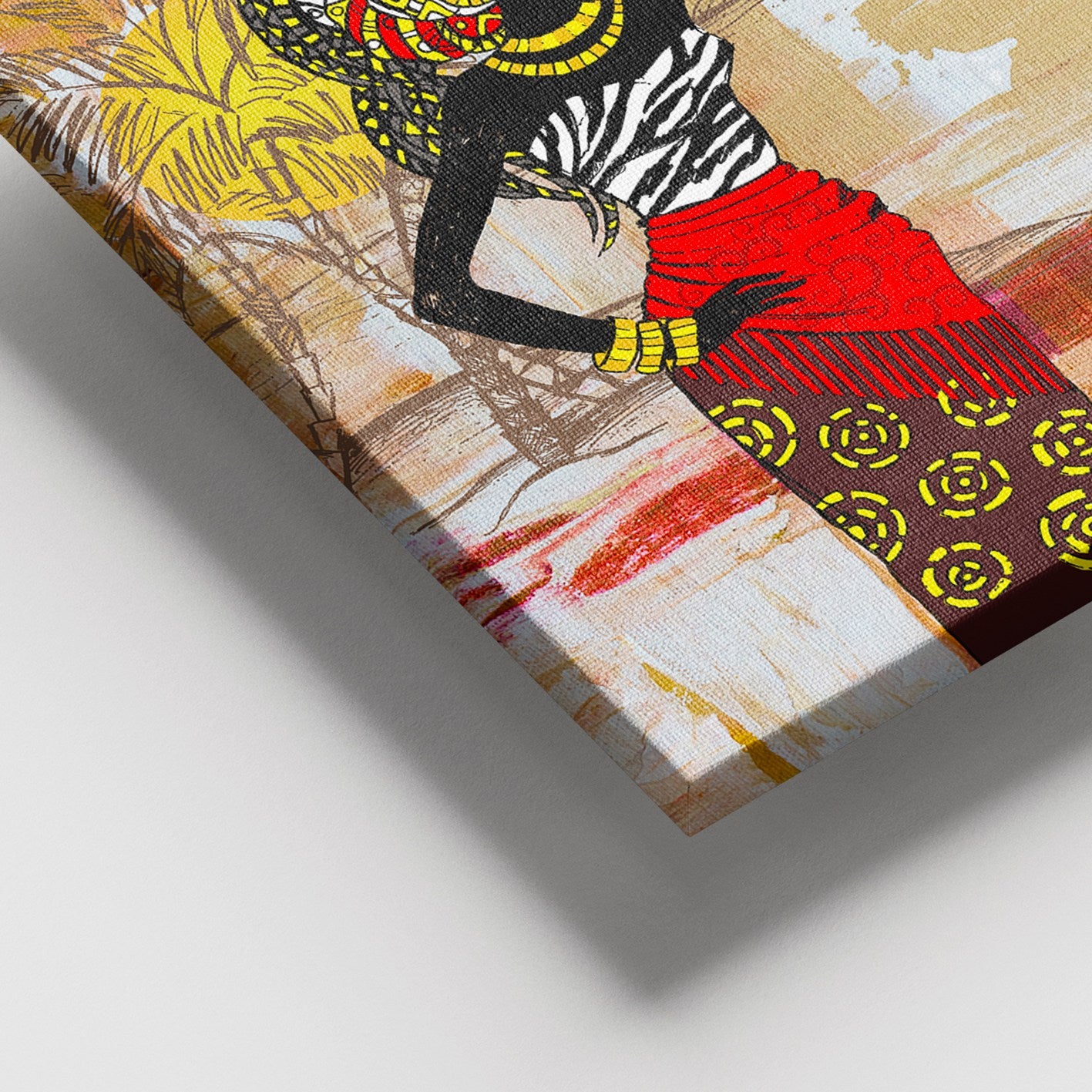 Quadro Decorativo em Tela (100% Canvas) com Moldura de Madeira 3–4 cm, 100x140 cm – Multicolor