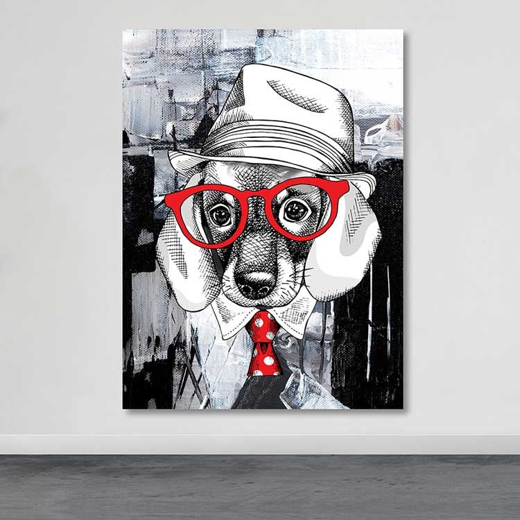 Quadro em Tela Canvas Decorativa Multicolor com Moldura de Madeira (3–4 cm) 100x140 cm