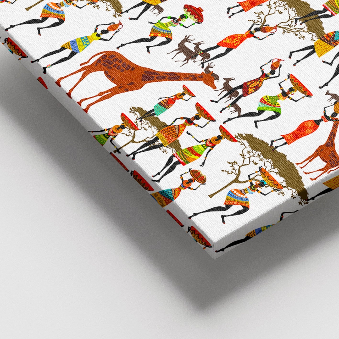 Tela Decorativa Multicolor com Moldura de Madeira 100 x 140 cm