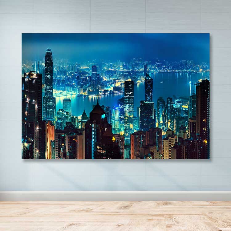 Quadro em Tela Multicolor 100x140 cm com Moldura de Madeira (3–4 cm) – 100% Canvas