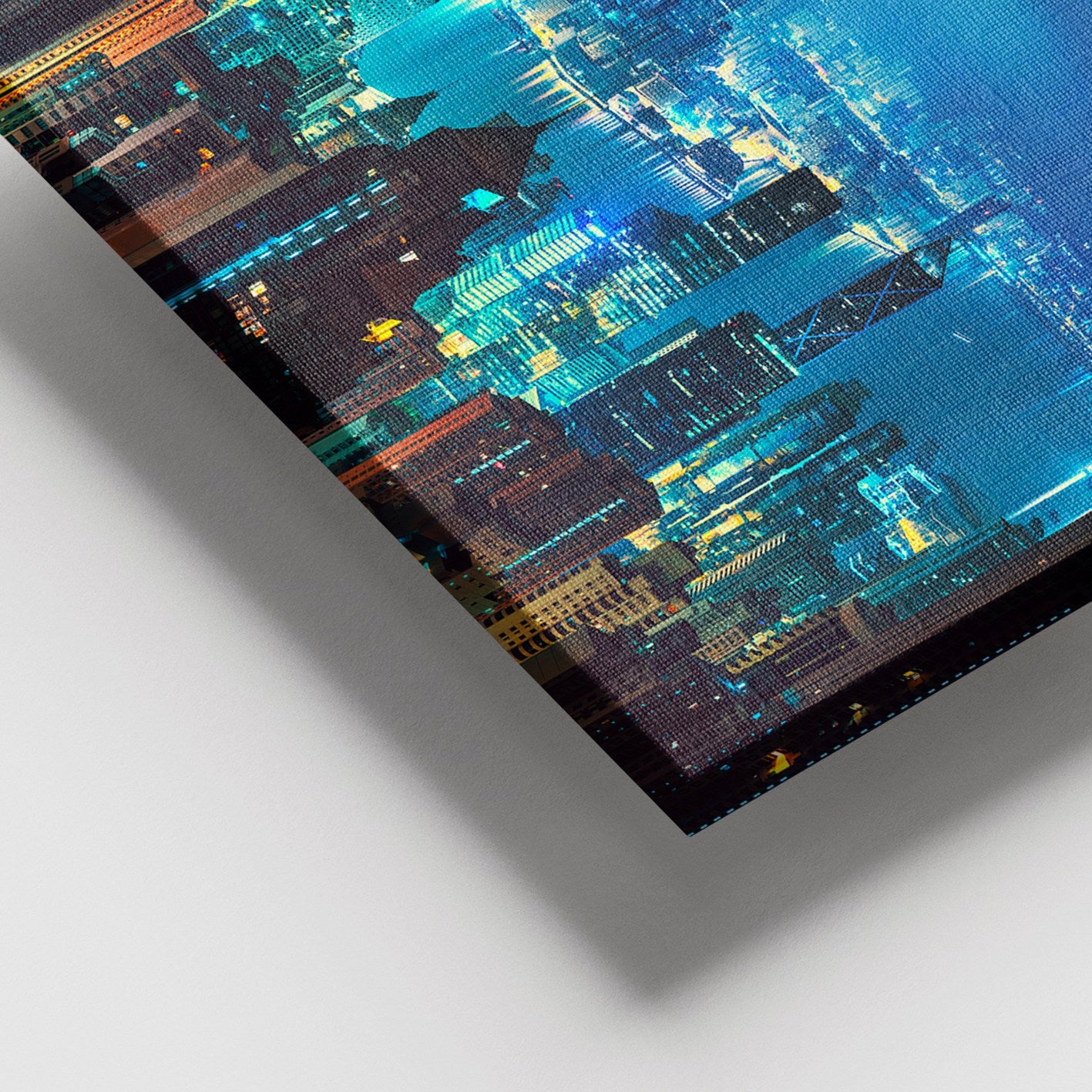 Quadro em Tela Multicolor 100x140 cm com Moldura de Madeira (3–4 cm) – 100% Canvas