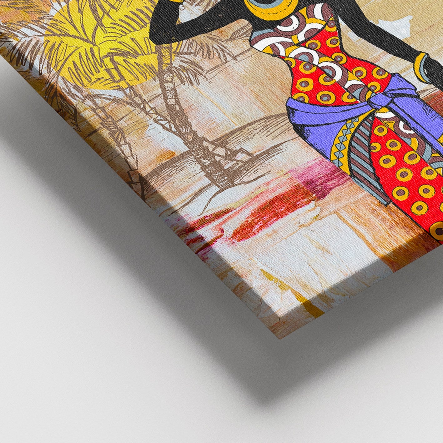 Tela Decorativa Multicolor 100% Canvas com Moldura de Madeira (3–4 cm) – 100 x 140 cm