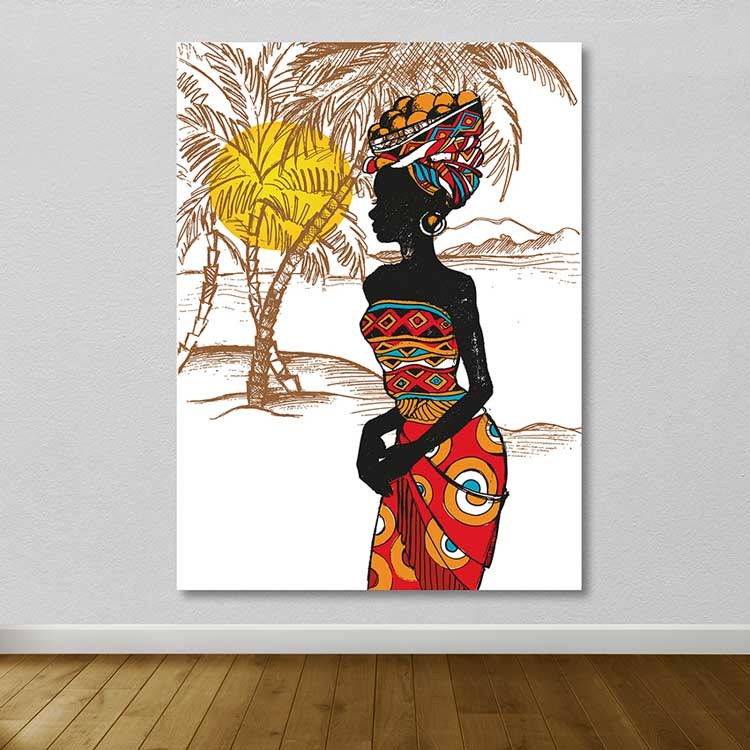 Tela Decorativa em Canvas Multicolor com Moldura de Madeira (3–4 cm) 100x140 cm