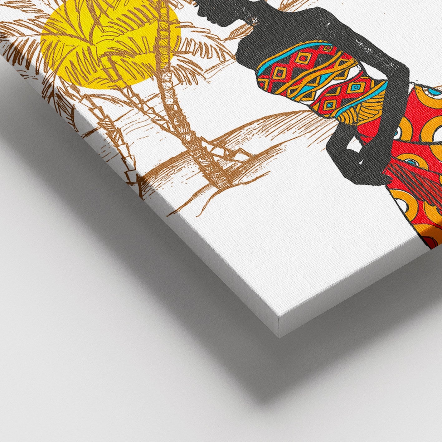 Tela Decorativa em Canvas Multicolor com Moldura de Madeira (3–4 cm) 100x140 cm