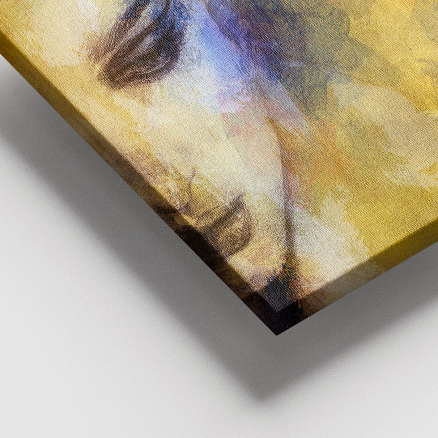 Quadro Decorativo em Tela Multicolor 100x140 cm com Moldura de Madeira (Espessura 3–4 cm)