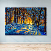 Quadro em Tela Decorativa Multicolor com Moldura de Madeira (3-4 cm), 100 x 140 cm