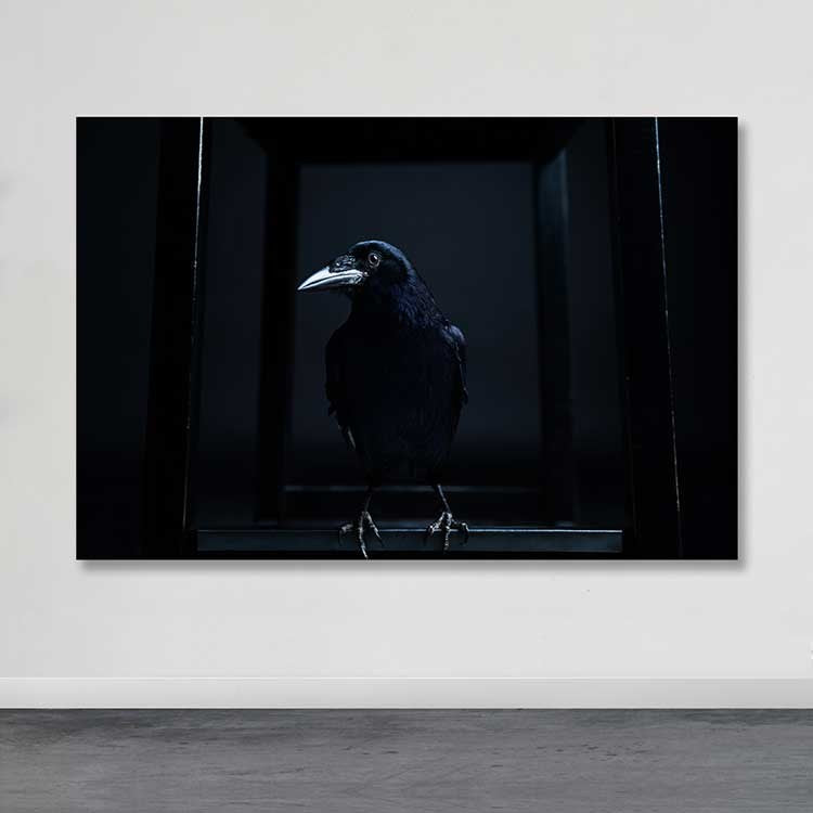 Quadro em Tela Decorativa Multicolor com Moldura de Madeira (3–4 cm) – 100 x 140 cm