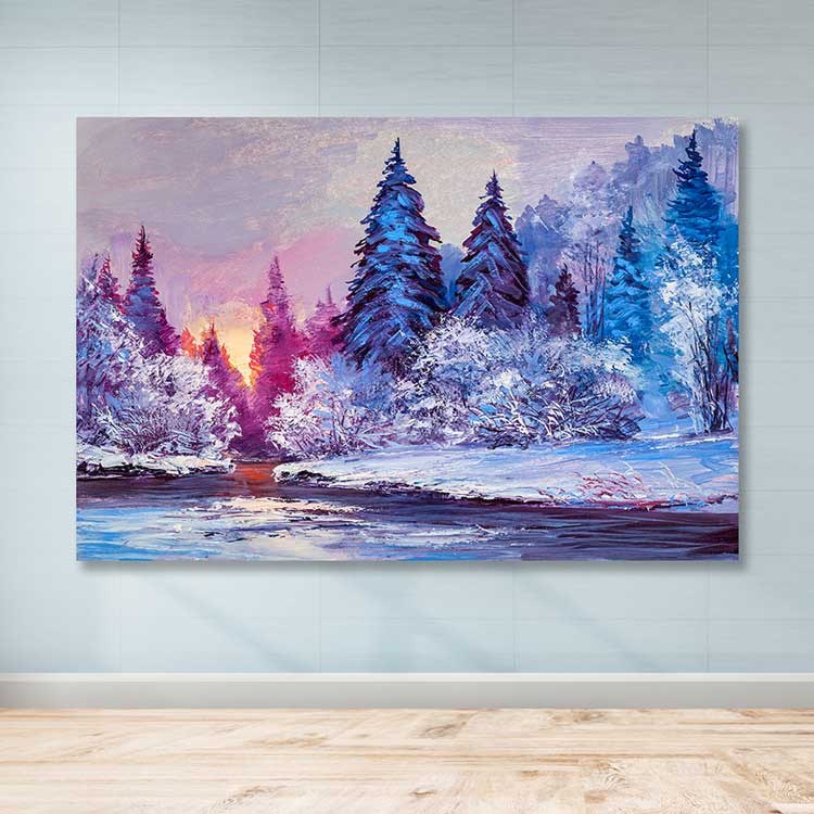 Tela Decorativa Multicolor 100x140 cm – 100% Canvas com Moldura em Madeira (3–4 cm)