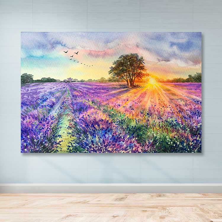 Tela Decorativa Multicolor em Canvas 100% com Moldura de Madeira (3–4 cm), 100 x 140 cm