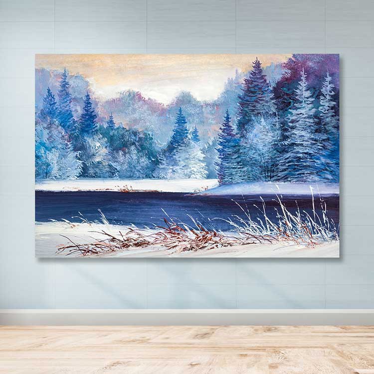 Quadro em Tela Decorativa Multicolor 100x140 cm com Moldura de Madeira (3–4 cm), 100% Tela – 3,8 kg