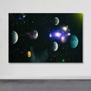 Quadro Decorativo em Tela Multicolor 100 x 140 cm com Moldura de Madeira (3–4 cm) – 100% Canvas