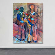 Tela Decorativa Multicolor 100x140 cm em Canvas com Moldura de Madeira (3–4 cm)