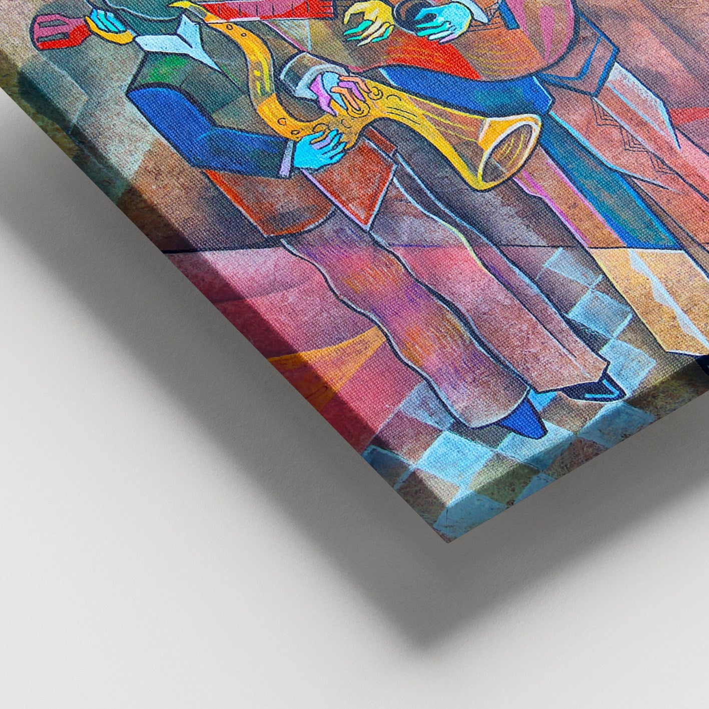 Tela Decorativa Multicolor 100x140 cm em Canvas com Moldura de Madeira (3–4 cm)