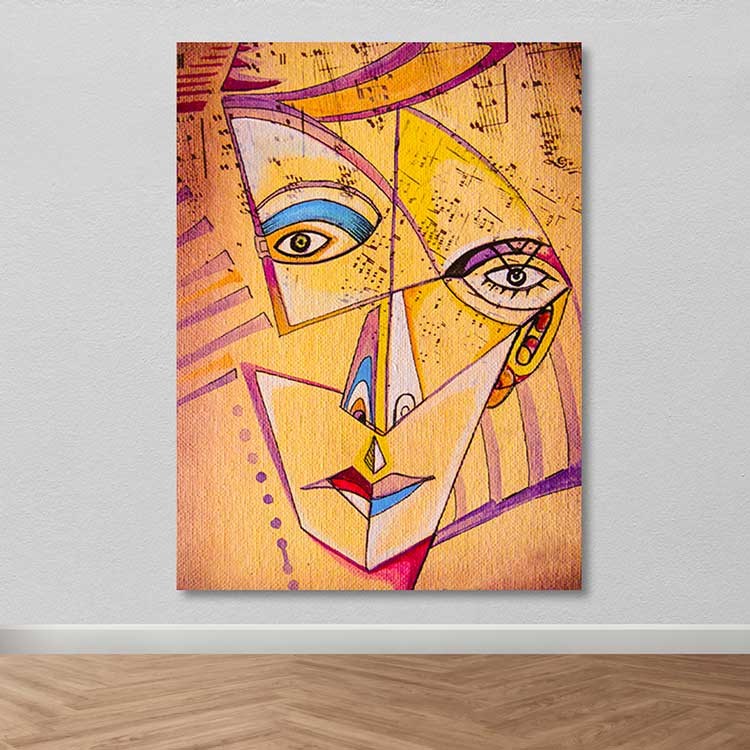 Quadro em Tela Decorativa Multicolor 100x140 cm – 100% Canvas com Moldura 100% Madeira (3–4 cm)