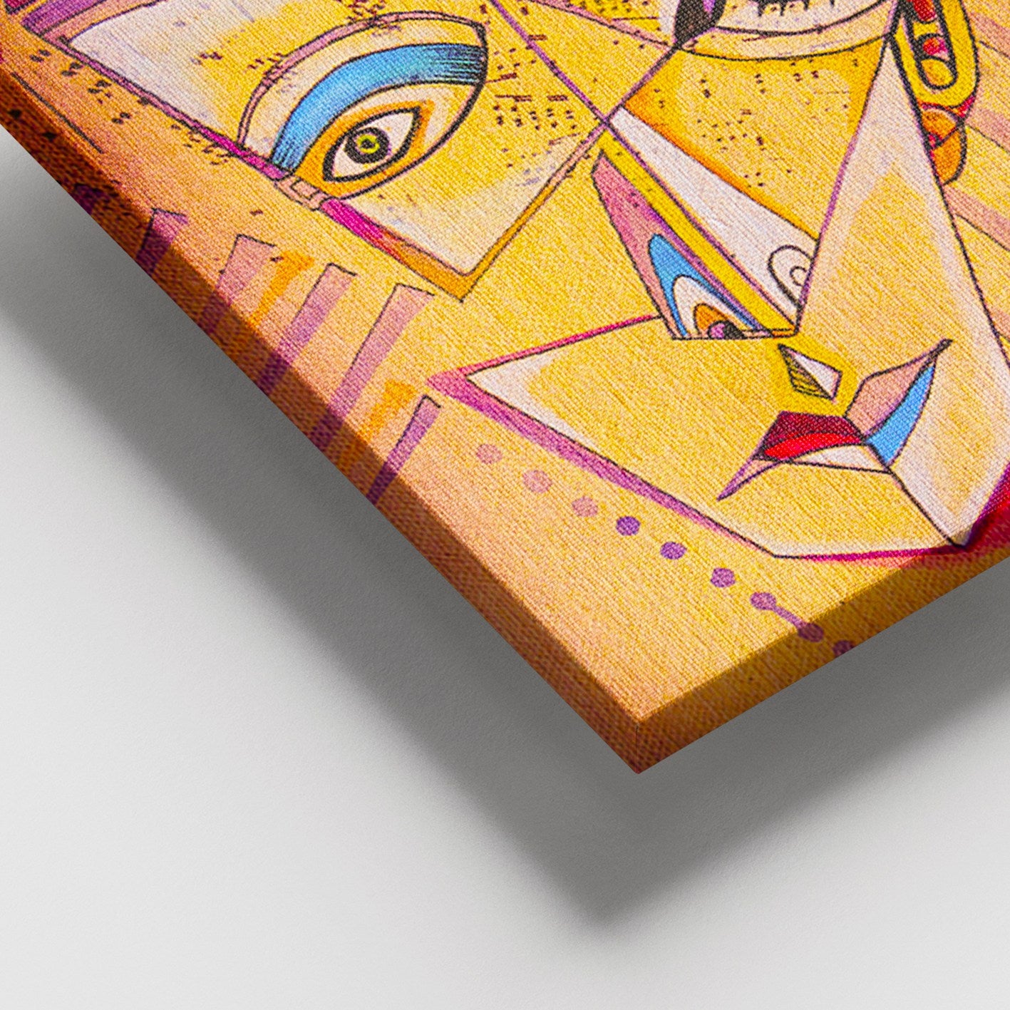 Quadro em Tela Decorativa Multicolor 100x140 cm – 100% Canvas com Moldura 100% Madeira (3–4 cm)