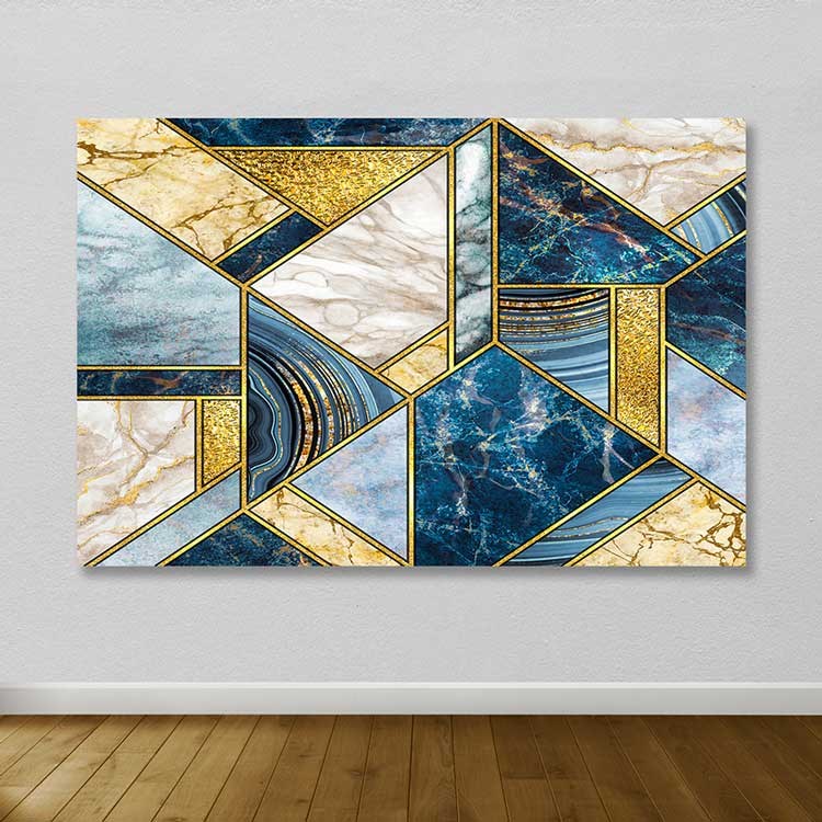 Quadro em Tela Decorativa Multicolor 100x140 cm com Moldura de Madeira (3–4 cm) – 100% Canvas