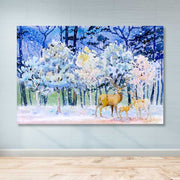 Quadro Decorativo em Canvas Multicolor 100x140 cm com Moldura de Madeira (3–4 cm)