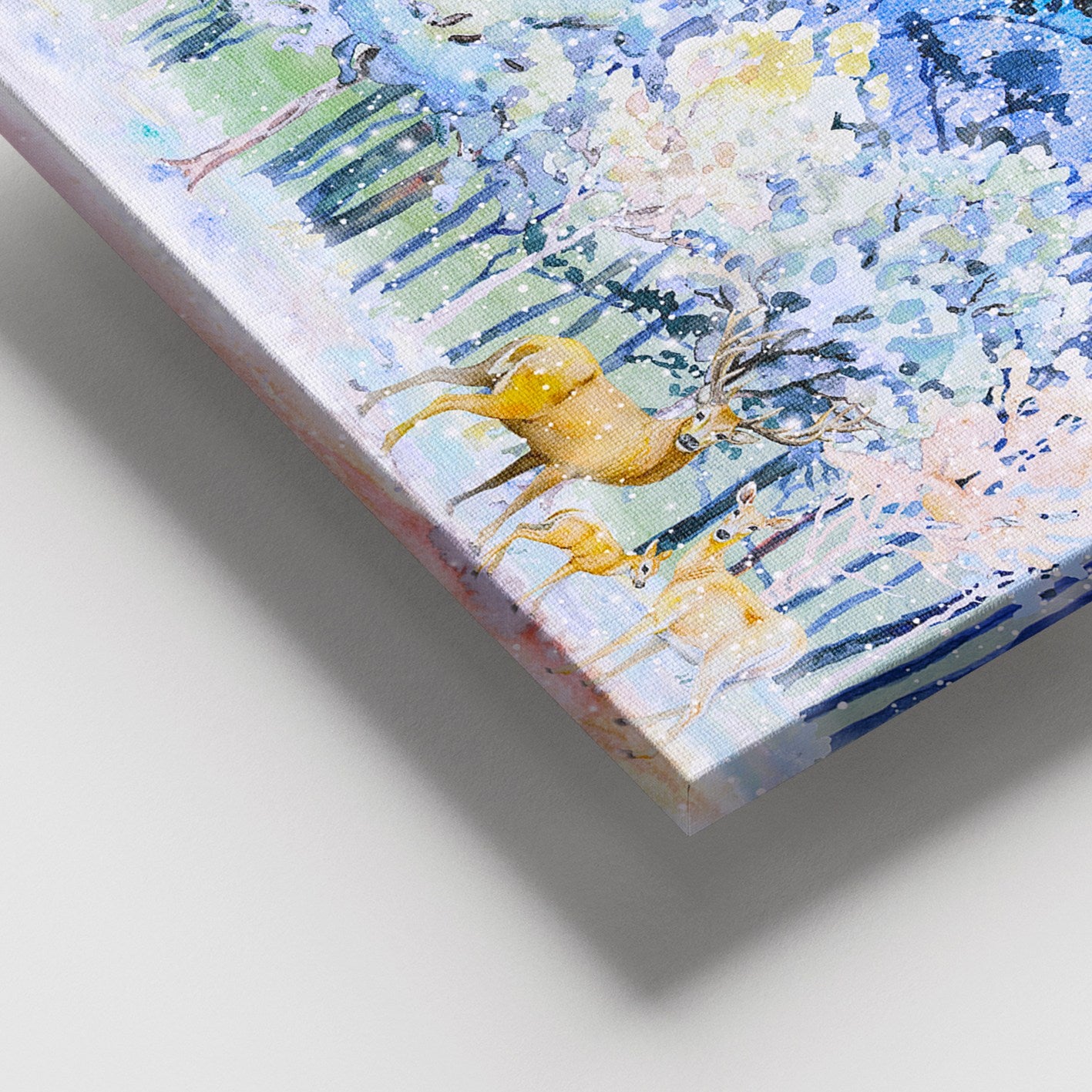 Quadro Decorativo em Canvas Multicolor 100x140 cm com Moldura de Madeira (3–4 cm)