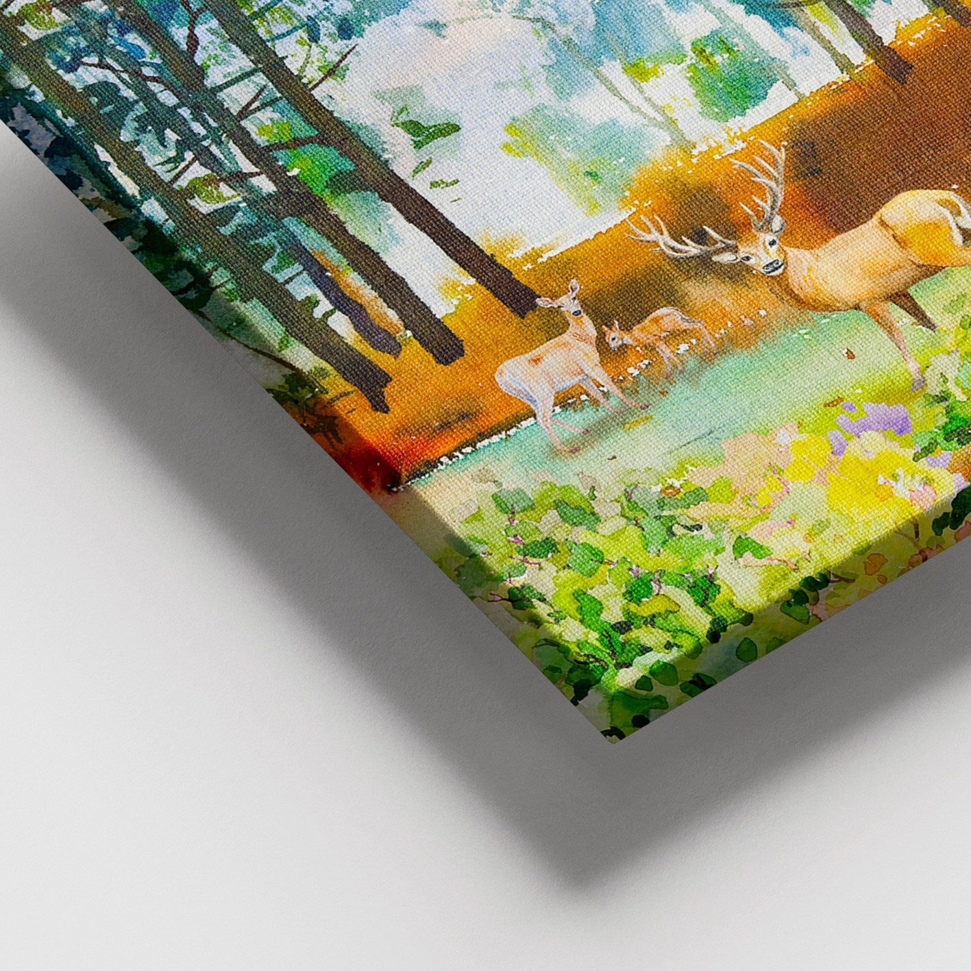 Quadro em Tela 100% Canvas Multicolorido 100 x 140 cm com Moldura de Madeira (3–4 cm)