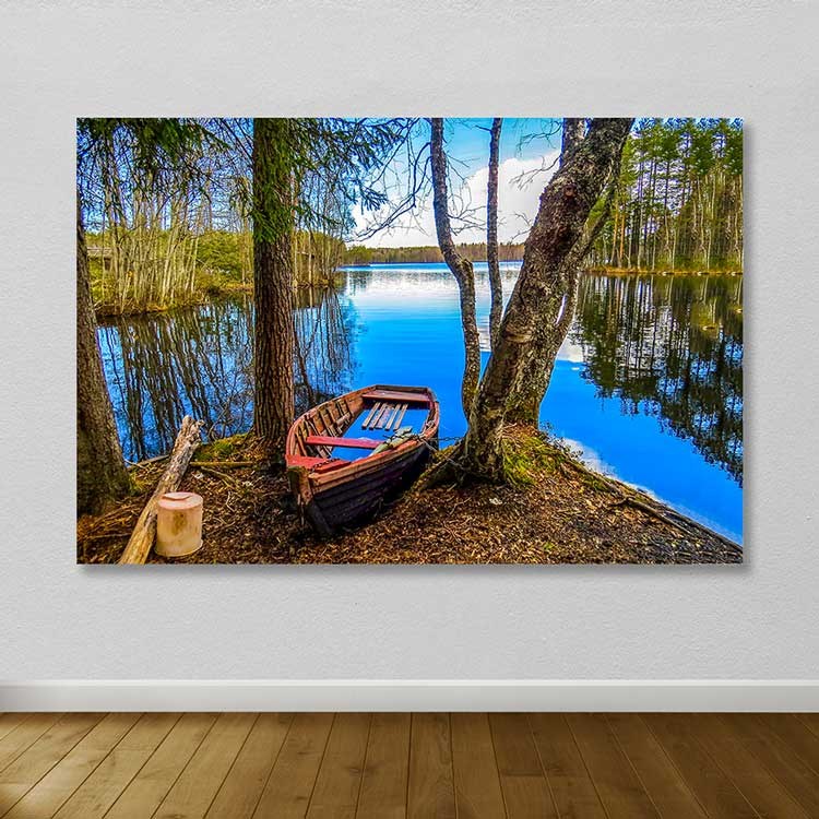 Quadro em Tela Decorativo Multicolor 100x140 cm – 100% Canvas com Moldura de Madeira 3-4 cm