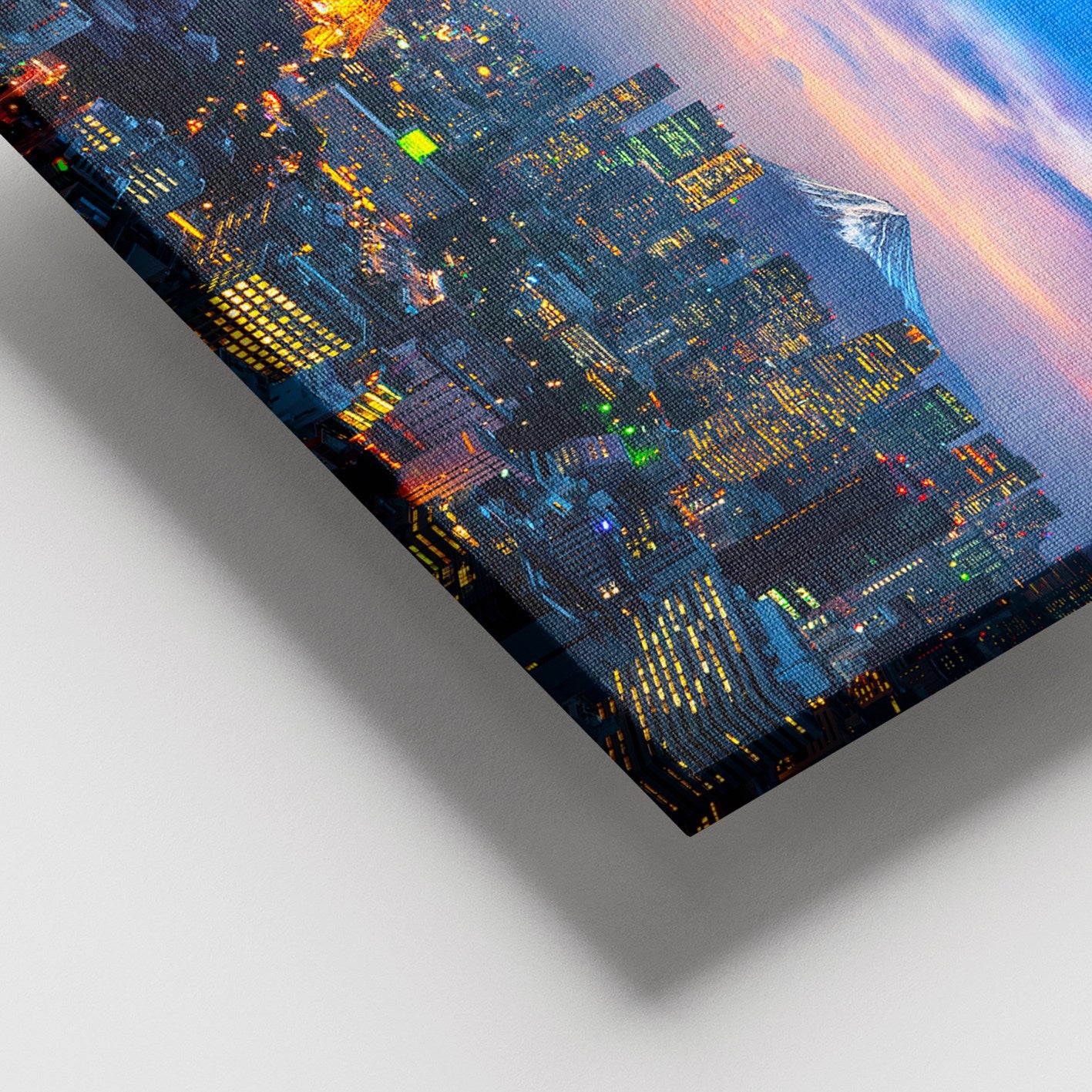 Quadro em Tela Decorativa Multicolor com Moldura de Madeira 100x140 cm