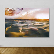 Quadro em Tela Decorativa Multicolor 100x140 cm com Moldura de Madeira (3–4 cm)