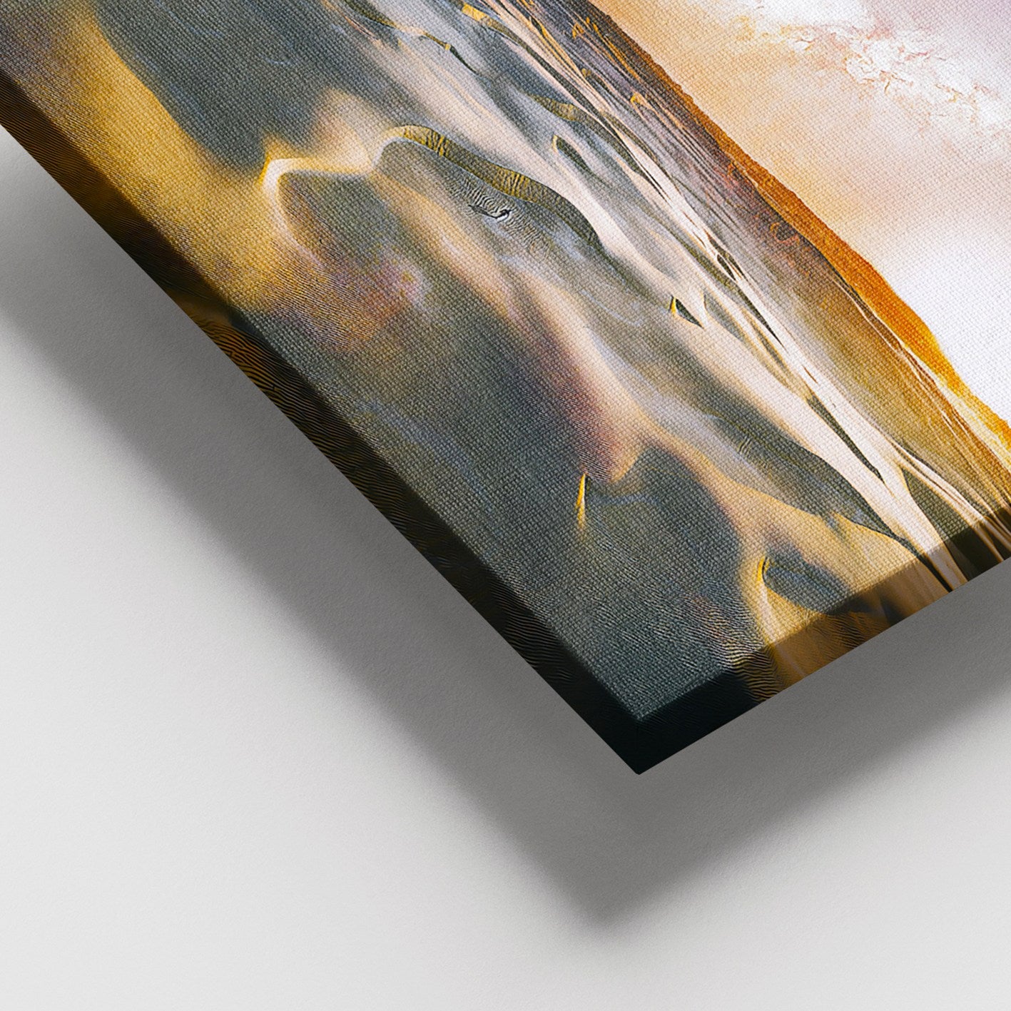 Quadro em Tela Decorativa Multicolor 100x140 cm com Moldura de Madeira (3–4 cm)