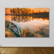 Quadro em Tela Decorativa Multicolor com Moldura de Madeira 100x140 cm