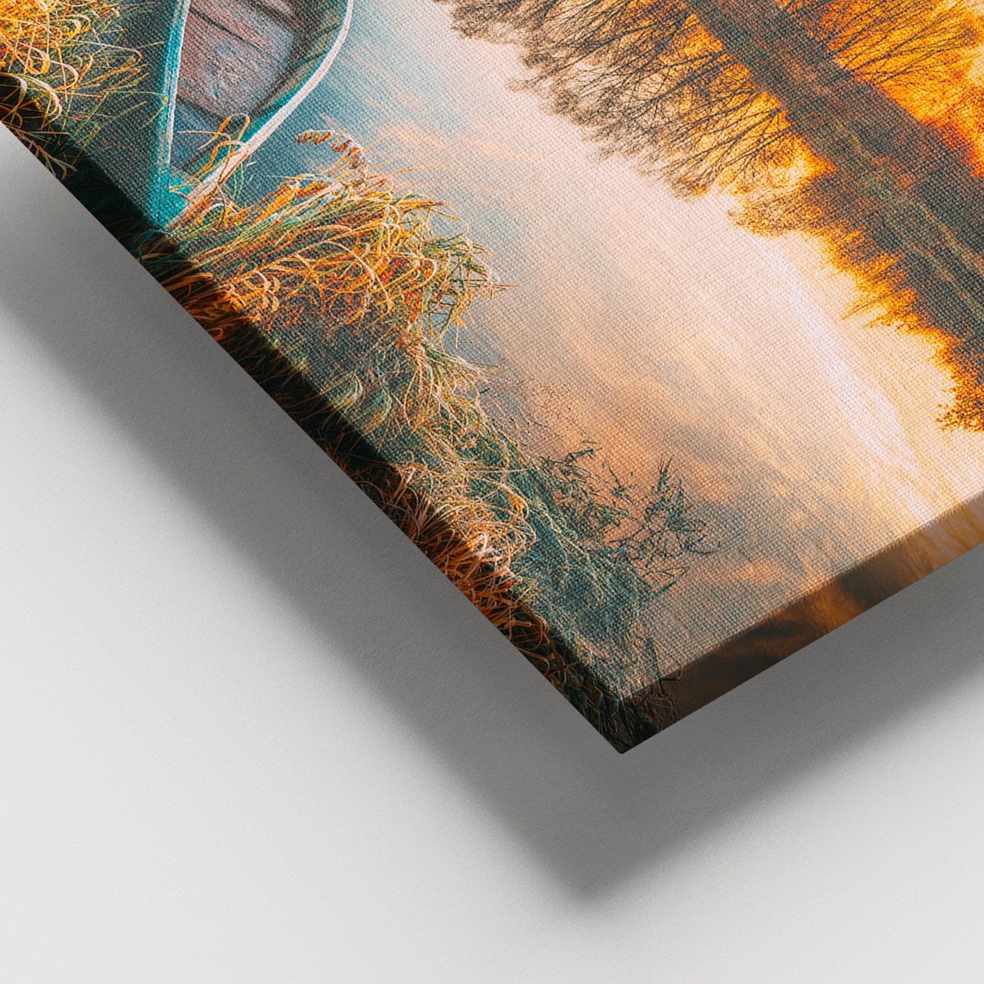 Quadro em Tela Decorativa Multicolor com Moldura de Madeira 100x140 cm