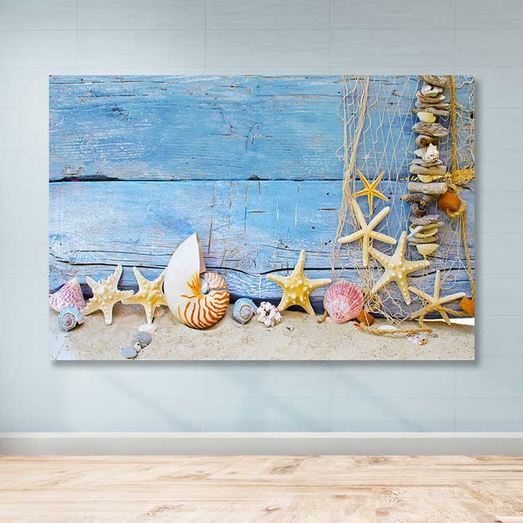 Quadro Decorativo em Tela Multicolor 100x140 cm com Moldura de Madeira (3–4 cm)