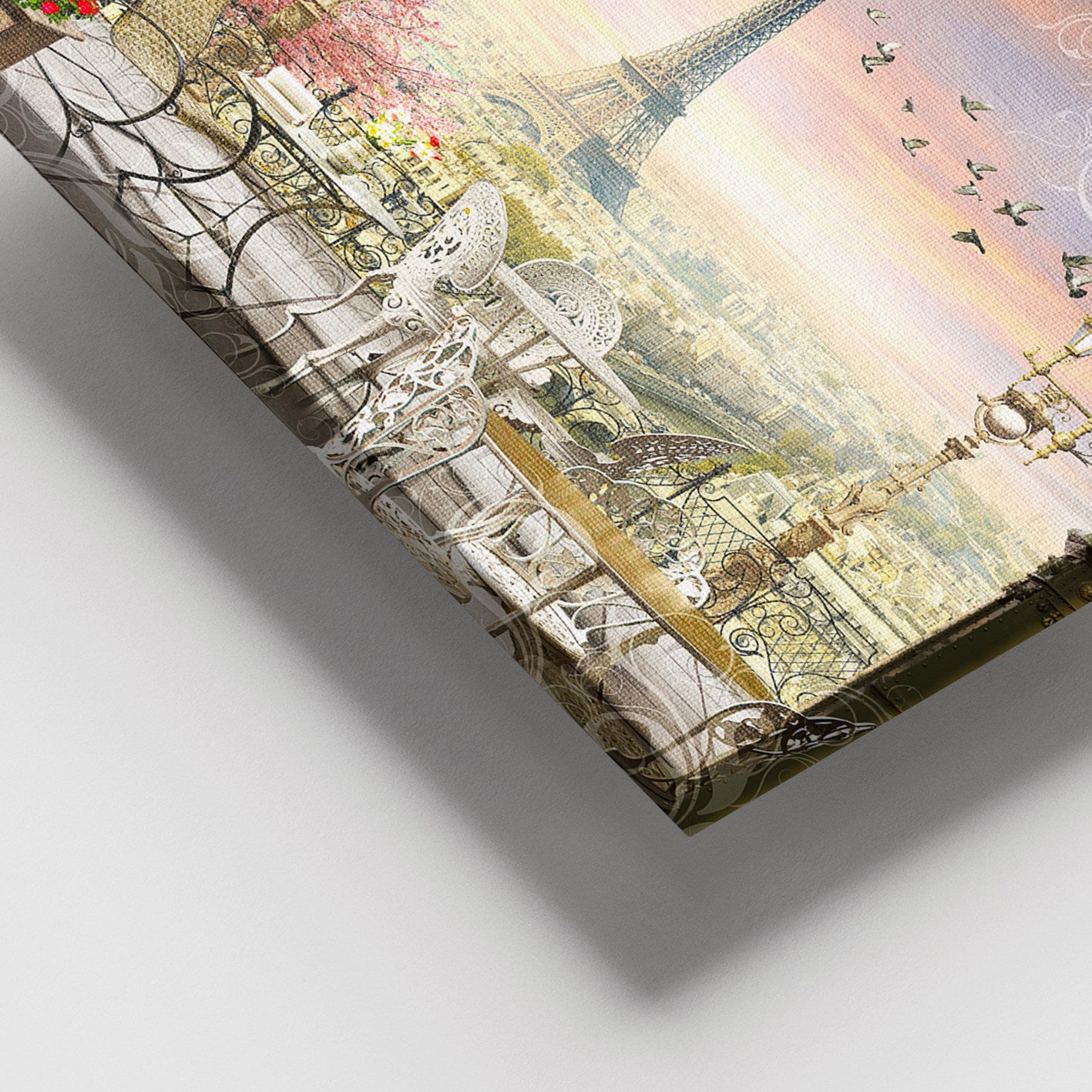 Quadro Decorativo em Tela Multicolor 100 x 140 cm com Moldura de Madeira (3–4 cm) – 100% Canvas