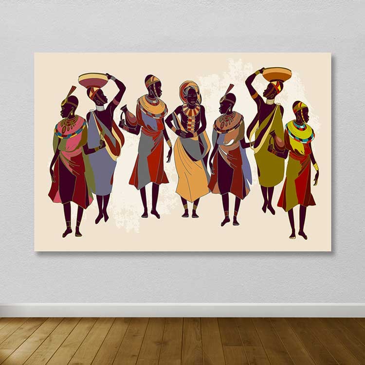 Quadro em Tela 100% Canvas Multicolor com Moldura de Madeira (3–4 cm) – 100 x 140 cm