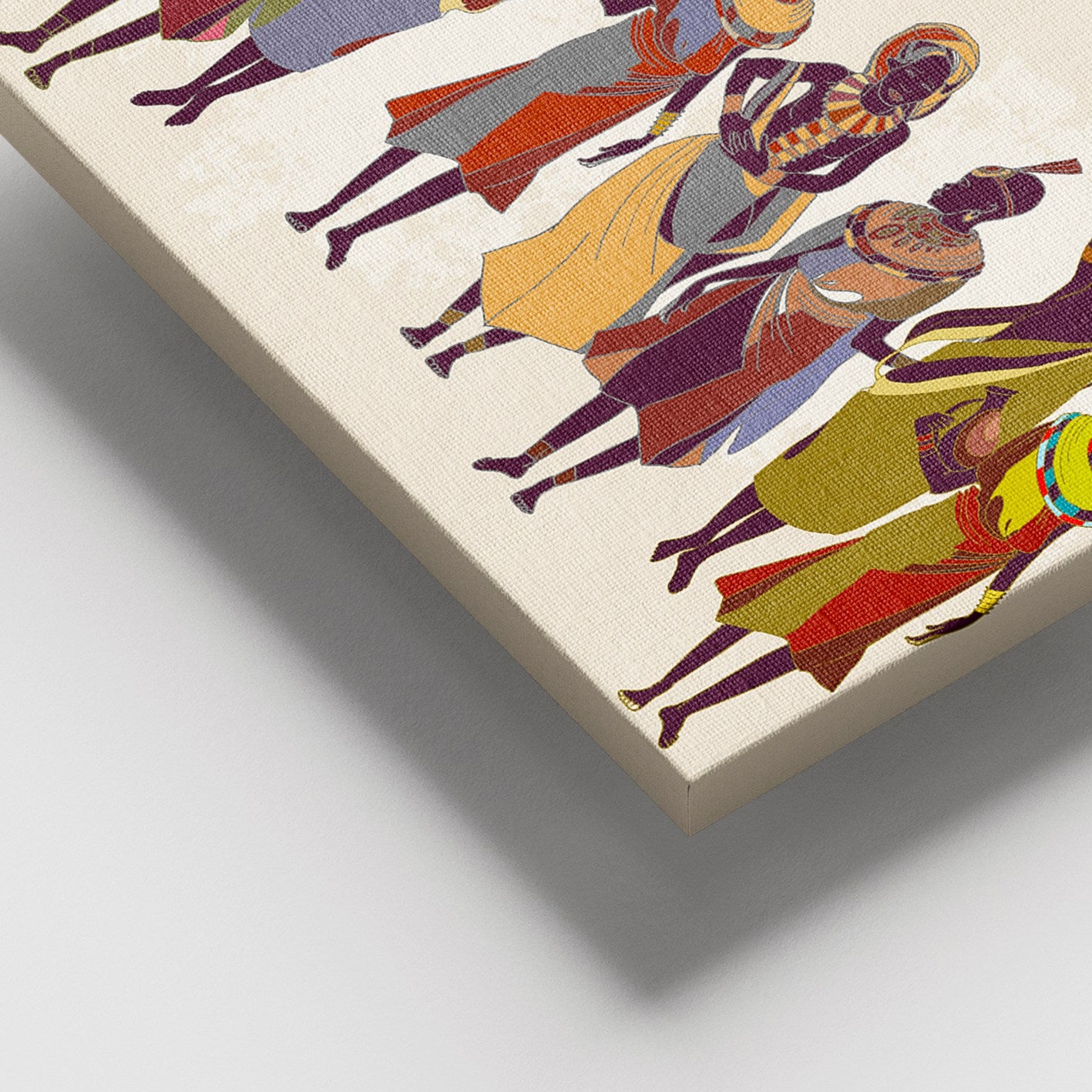 Quadro em Tela 100% Canvas Multicolor com Moldura de Madeira (3–4 cm) – 100 x 140 cm