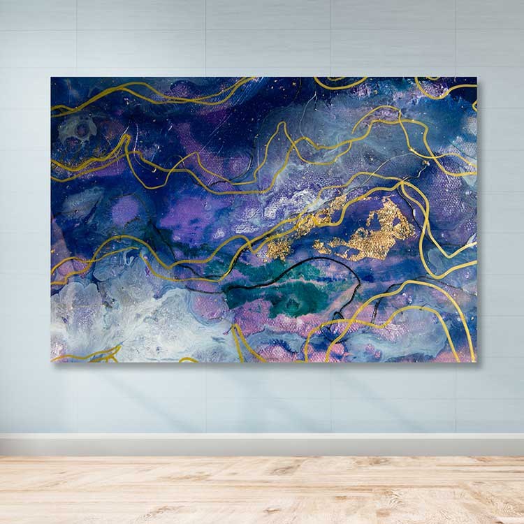 Quadro Decorativo em Tela 100x140 cm, Multicolorido, 100% Canvas, Moldura de Madeira (3–4 cm)