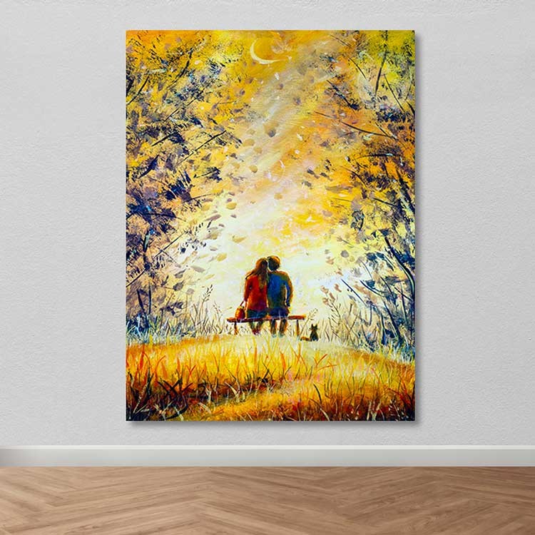 Quadro em Tela Decorativo Multicolor 100x140 cm, 100% Canvas com Moldura de Madeira (3–4 cm) – Ref. 205DNT1526