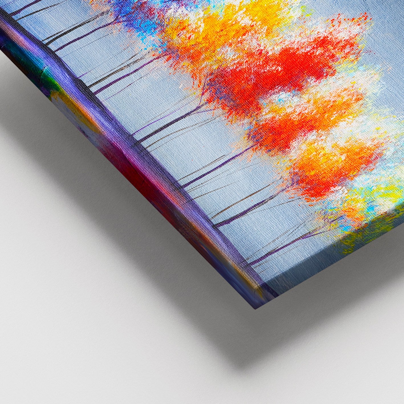 Tela Decorativa Multicolor 100x140 cm com Moldura em Madeira (3–4 cm) – 100% Canvas